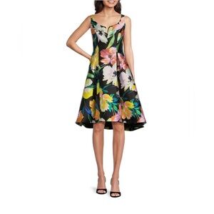 $179 Adrianna Papell Floral Print Notch Scoop
Mikado High Low Dress 2PNEW Flared
